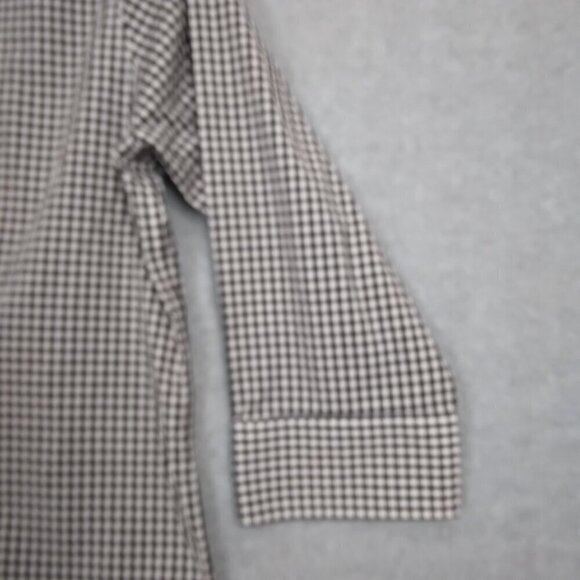 Talbots | Black & White Check Wrinkle Resistant Stretch Shirt | Size 16P - Picture 6 of 9